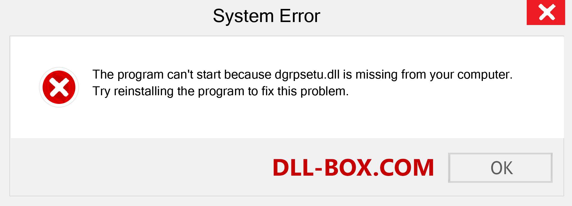  dgrpsetu.dll file is missing?. Download for Windows 7, 8, 10 - Fix  dgrpsetu dll Missing Error on Windows, photos, images